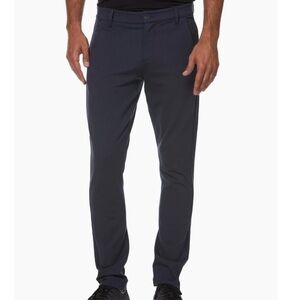 [30] PAIGE Men’s Navy Blue Grey ‘Deep Anchor’ Tapered Stafford Trouser Pant